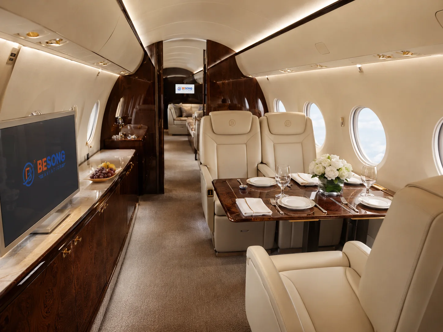 Premium executive aircraft cabin